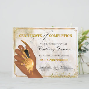 Abschlusszeugnis für Nageltechniker