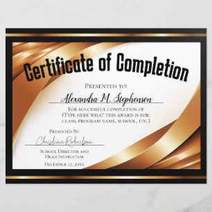 Abschlusszeugnis Gold Black Ribbons