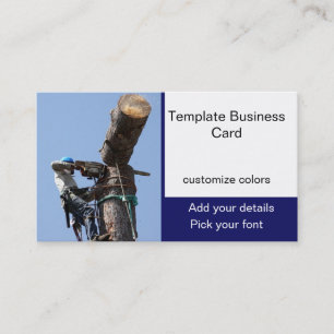 Abschneiden eines Baums - Treppendienst Visitenkarte