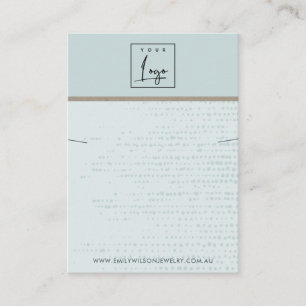 ABSCHNITT AQUA BLUE DOTS NECKLACE BRACELET DISPLAY VISITENKARTE