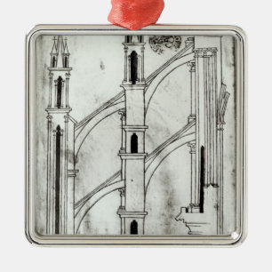 Abschnitt der Wand und des Bogens Ornament Aus Metall