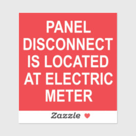 ABSCHNITT DES PANELS AUF DEM ELEKTRISCHEN METERAUF AUFKLEBER