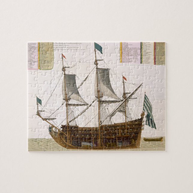 Abschnitt durch ein französisches erstklassiges puzzle (Horizontal)