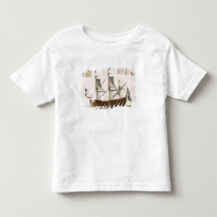 Abschnitt durch ein französisches Erstschiff von Kleinkind T-shirt