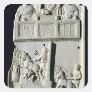 Abschnitt eines Diptych Quadratischer Aufkleber