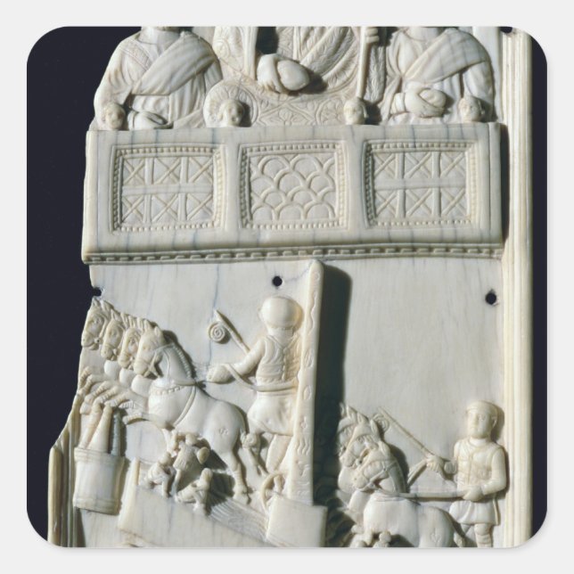 Abschnitt eines Diptychons Quadratischer Aufkleber (Vorderseite)