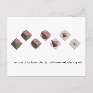 Abschnitte des Hypercube Postkarte