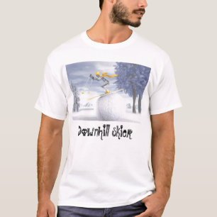 Abschüssiger Skifahrer T-Shirt