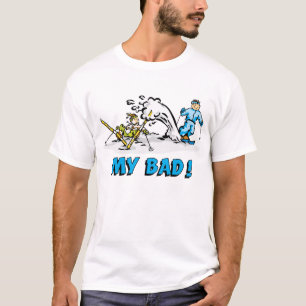 Abschüssiges Schnee-Skifahren T-Shirt
