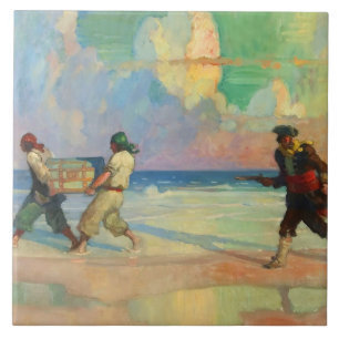„Absconding With The Treasure“ von NC Wyeth Fliese