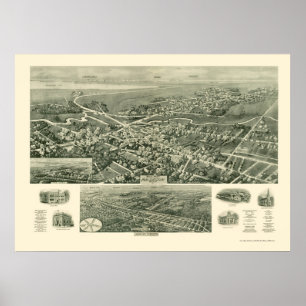 Absecon, NJ Panoramic Map - 1924 Poster