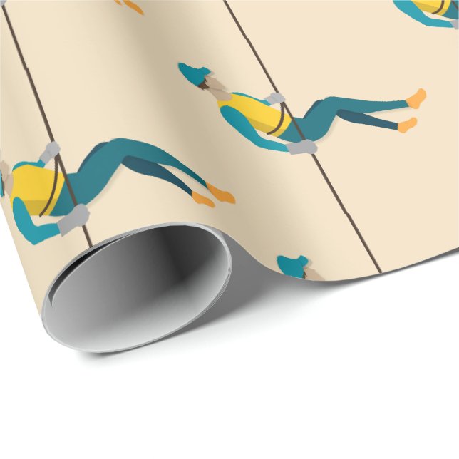 Abseilen Geschenkpapier (Rolleneckpunkt)