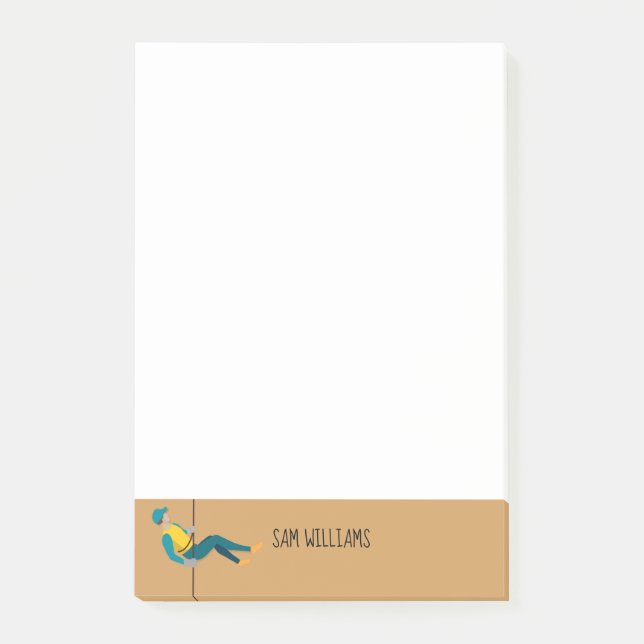 Abseilen Post-it Klebezettel (Vorderseite)