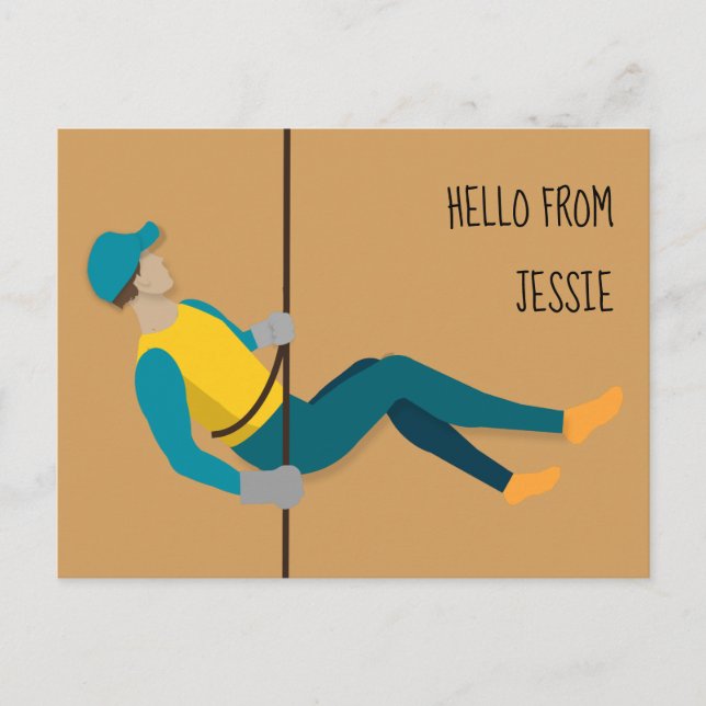 Abseilen Postkarte (Vorderseite)