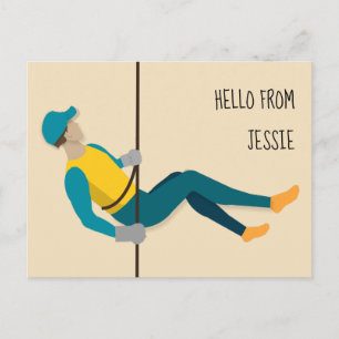 Abseilen Postkarte