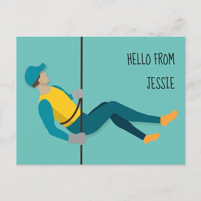 Abseilen Postkarte (Vorderseite)