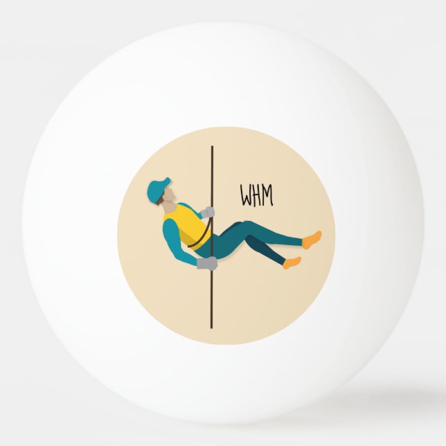 Abseilen Tischtennisball (Vorderseite)