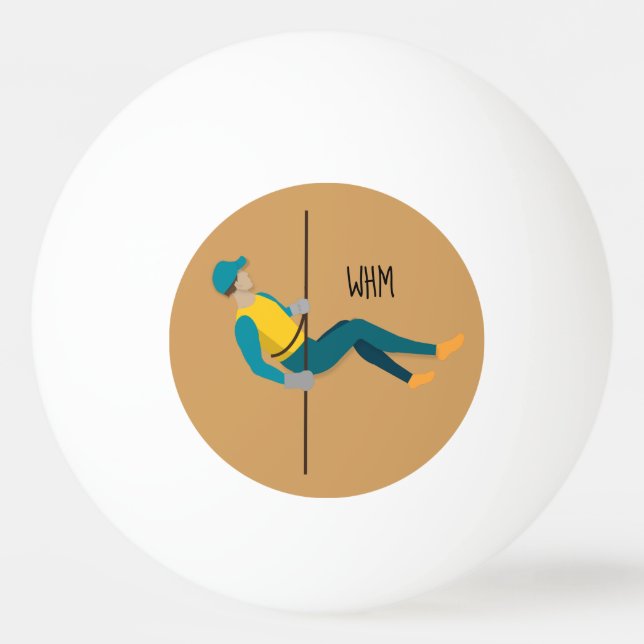 Abseilen Tischtennisball (Vorderseite)