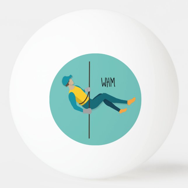 Abseilen Tischtennisball (Vorderseite)