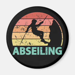 Abseilen Vintager Rappelling Berg Climber Magnet