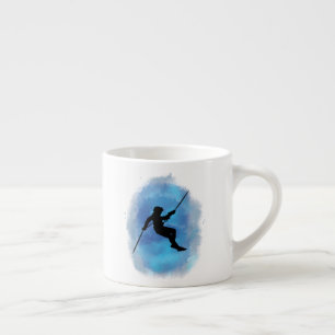 Abseilende Wasserfarben Rappelling Berg Climber Espressotasse