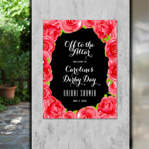 Abseits vom Altar Derby Brautparty Willkommen Poster