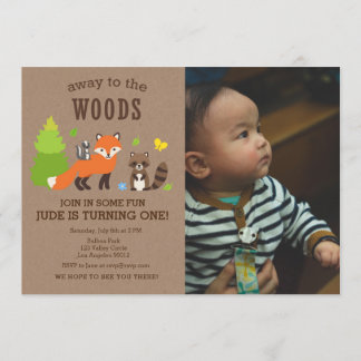 Abseits vom Geburtstag des Waldes, junge Einladung