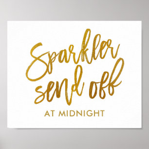 Absendezeichen für Sparkler Imitate Gold Foil Poster