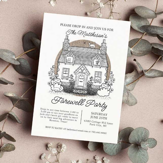 Absetzen bei Katzen Abschiedliches Party Einladung (Von Creator hochgeladen)