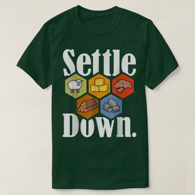 Absetzen der Spielabend längste Siedler T-Shirt (Design vorne)