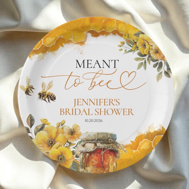 Absicht zu sein | Aquarellfarbenes Brautparty Pappteller (Von Creator hochgeladen)