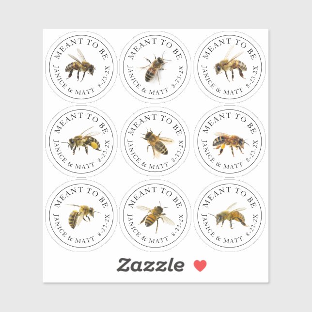 Absicht zu sein Mini Honey Jar Bee Labels Hochzeit (Blatt)