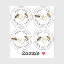 Absicht zu sein Mini Honey Jar Bee Labels Hochzeit