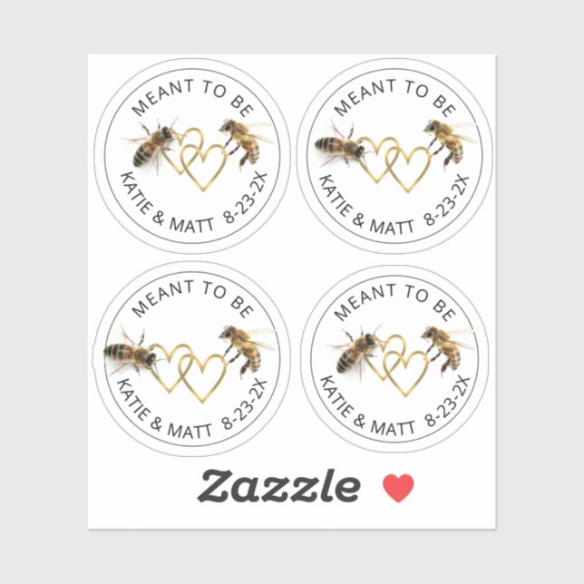 Absicht zu sein Mini Honey Jar Bee Labels Hochzeit (Blatt)
