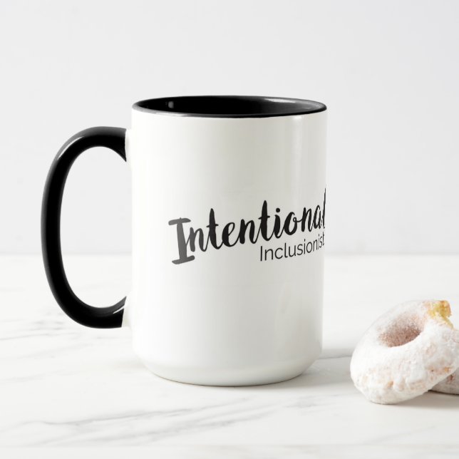 Absichtliche Inclusionist lange Tasse (Mit Donut)