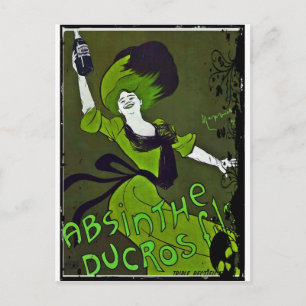 Absinth in Grün Postkarte