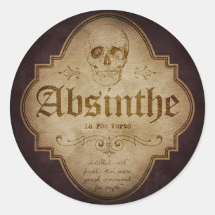 Absinthe Apothecary Runder Aufkleber