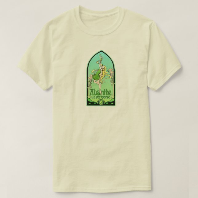 Absinthe Art Nouveau T-Shirt (Design vorne)
