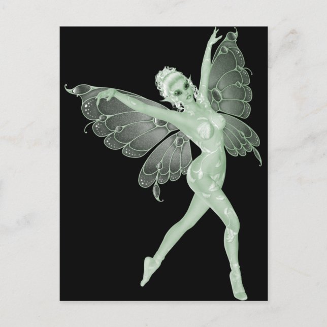 Absinthe Art Signature Green Fairy 3B Postkarte (Vorderseite)