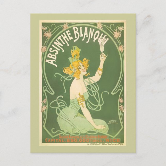 Absinthe Blanqui Nover Fine Art Postkarte (Vorderseite)