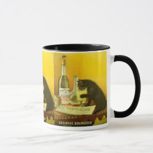 Absinthe Bourgeois und Cat Fine Vintage Poster Tasse