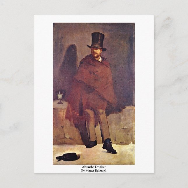 Absinthe Drinker von Manet Edouard Postkarte (Vorderseite)
