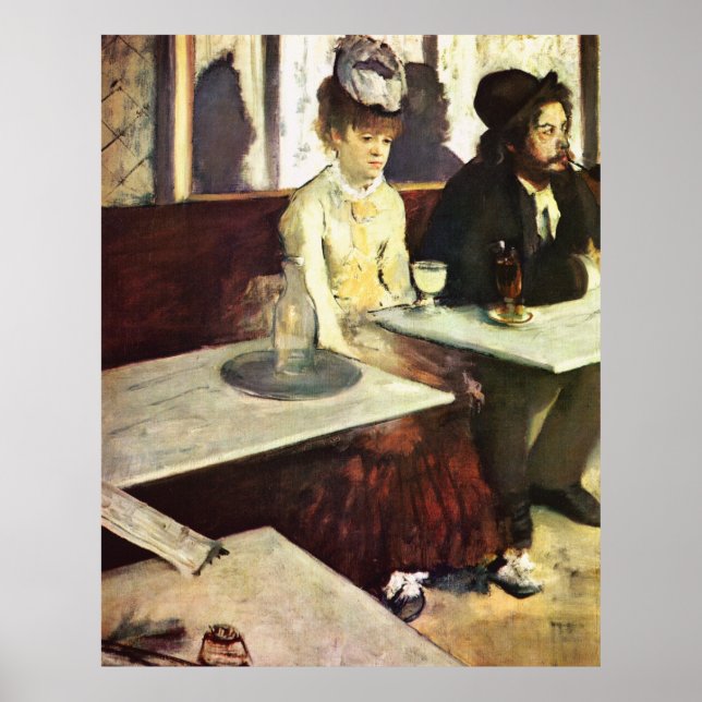 Absinthe Drinkers von Edgar Degas Poster (Vorne)