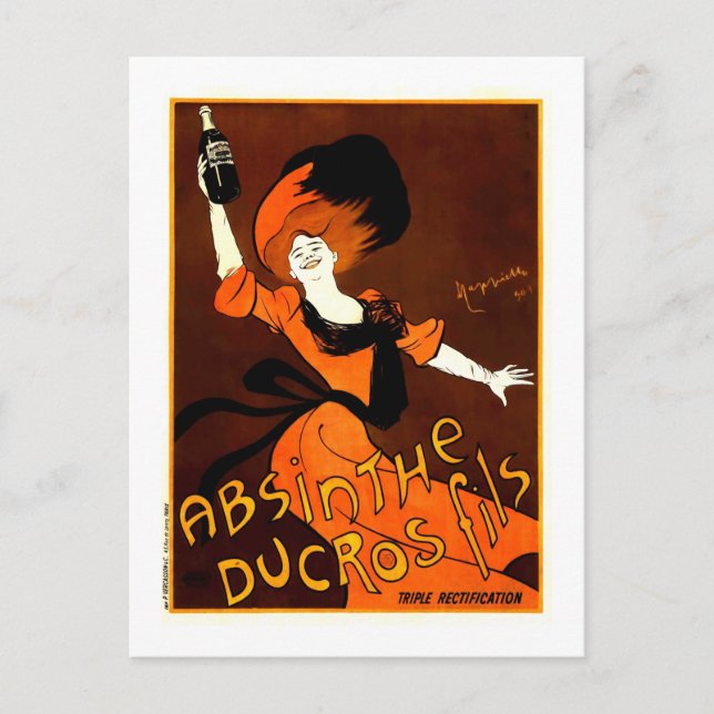 Absinthe Ducros Fils Leonetto Cappiello Kunstmuseu Postkarte (Vorderseite)