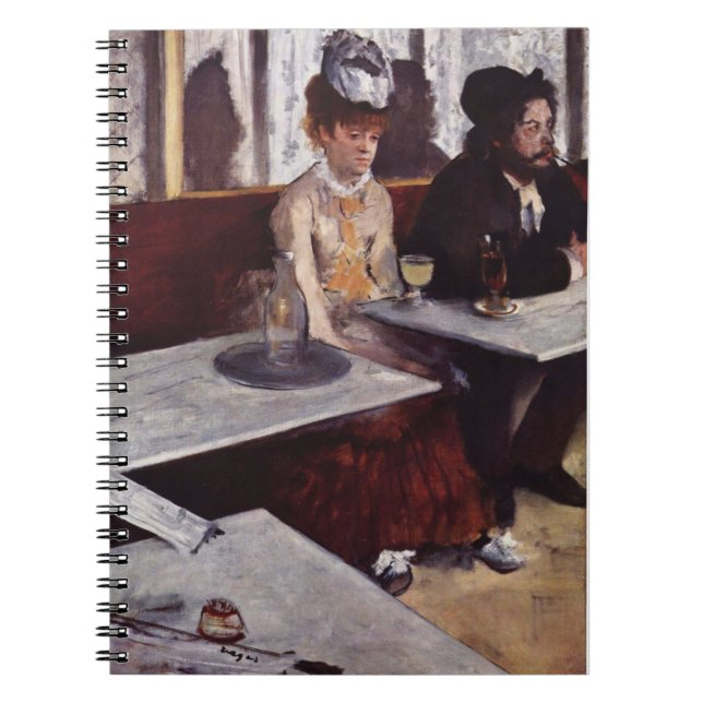 Absinthe - Edgar Degas - c1876 Notizblock (Vorderseite)