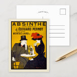 Absinthe Extra-Supérieure | Leonetto Cappiello Postkarte<br><div class="desc">Absinthe Extra-Supérieure J. Édouard Pernot (1900-1905) | Das Vintage Werbeplakat von Leonetto Cappiello für Absinthe Extra-Supérieure J. Édouard Pernot (1900-1905) besticht durch eine raffinierte Szene eines Mannes und einer Frau, die an einem Tisch sitzen, in elegantem Kleid gekleidet und eine Brille Absinth genießen. Das edle Ambiente und die stilvolle Kleidung...</div>