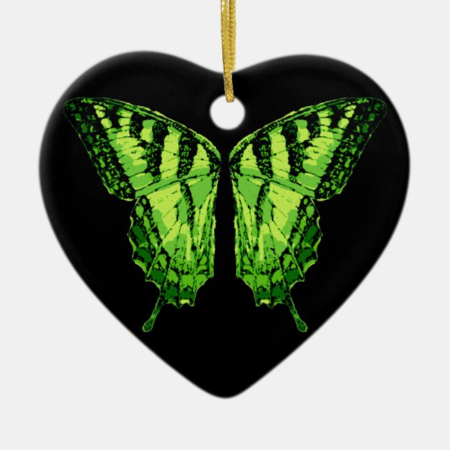 Absinthe Fairy Green Wings Keramikornament (Vorne)