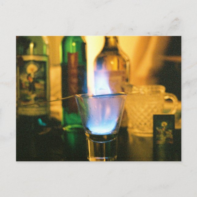Absinthe Fire Postcard Postkarte (Vorderseite)