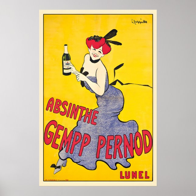 Absinthe Gempp Pernod Vintage Advertising Poster b (Vorne)