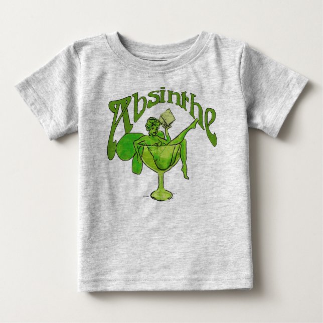 Absinthe Girl in Glass Baby T-shirt (Vorderseite)